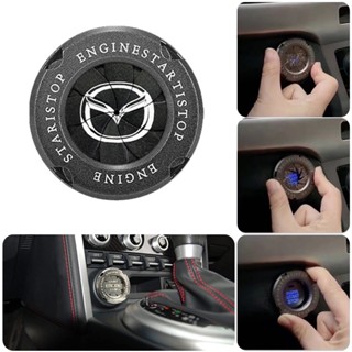 Mazda สากล ฝาครอบปุ่มกดสตาร์ทเครื่องยนต์รถยนต์ Mazda 2 3 CX5 CX30 CX8 CX3 Mazda2 6 5 bl gh gp ตกแต่งภายในรถยนต์ ของแต่งรถ อุปกรณ์ตกแต่งรถยนต์