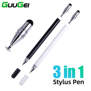 Guugei 3 In 1 ปากกาสไตลัส สําหรับโทรศัพท์ แท็บเล็ต วาดภาพ ดินสอ Capacitive ปากกาสไตลัส สากล Android หน้าจอมือถือ ปากกาสัมผัส