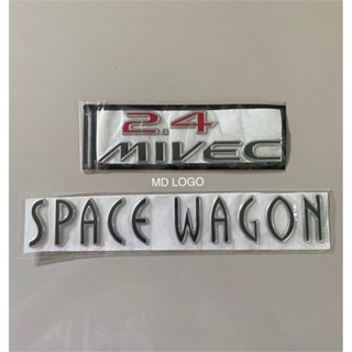 โลโก้ 2.4 MIVEC SPACE WAGON ติดMITSUBISHI ราคา 2ชิ้น