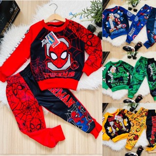 ลิขสิทธิ์แท้‼️Marvel ชุดเซตแขนยาวขายาว กันหนาว ลายฮีโร่สุดฮิต