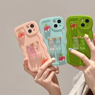 เคสโทรศัพท์มือถือ ลายหมีเชอร์รี่คริสตัล 3D สําหรับ OPPO A97 R17 PRO R11S Reno 4 5 6 7 8