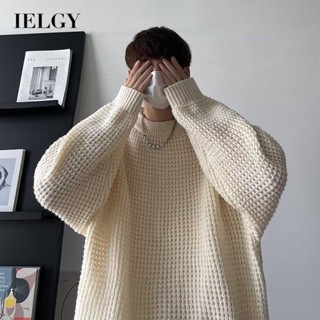 Ielgy เสื้อกันหนาว ผ้าถัก แบบหนา เข้ากับทุกการแต่งกาย สําหรับผู้ชาย