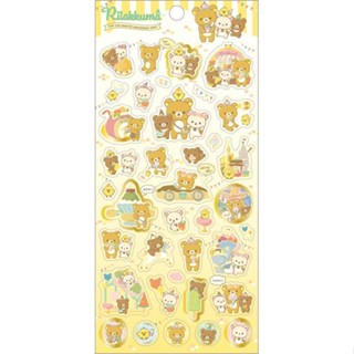 สติ๊กเกอร์ Sticker Theme Funny Amusement Park / Yellow ลาย Rilakkuma rk / Rilakkuma