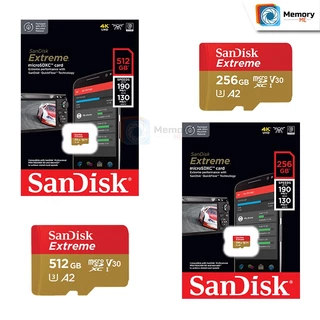 (ส่งด่วน) SANDISK Extreme Micro SD card 256GB/512GB (190MB) UHS-I V30 4K U3 C10 A2 SDcard แท้ Memory card Nintendoswitch
