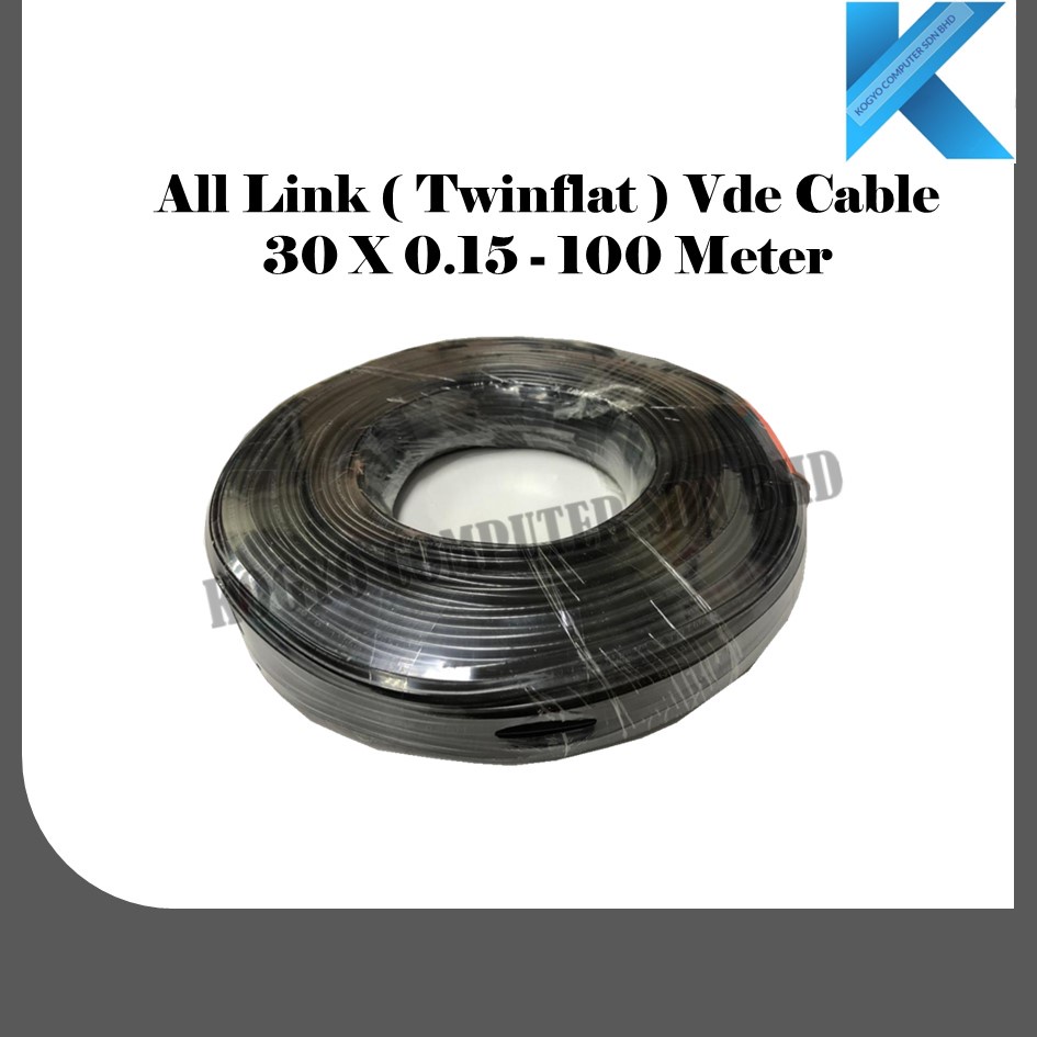 All Link Vde Cable / Twin Flat Power Cable 30 X 0.15 - 100 เมตร