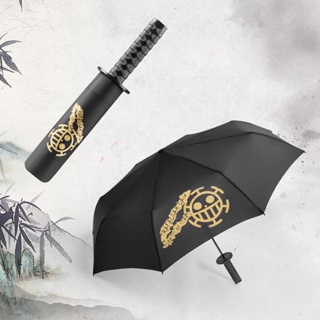 Japanese Folding Mens Umbrella Rain Women Samurai Sword Knife Umbrella Windproof Creative Female Male Car Large Parasol