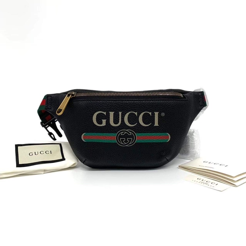 Gucci Print Small Leather Belt Bag เจ้าของขายเอง ใช้ครั้งเดียว ส่งฟรี