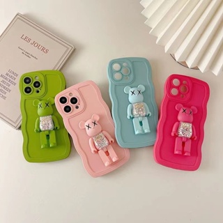 เคสโทรศัพท์มือถือ ลายหมี สีลูกกวาด ตั้งได้ อเนกประสงค์ สําหรับ Xiaomi Redmi K20 Pro K30 Pro K40 Pro K40S K50 Note10 5G Note 10 Pro 5G Mi Poco F3 X3 GT