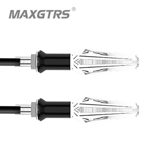 Maxgtrs ไฟเลี้ยว LED 12V สว่างมาก กันน้ํา อุปกรณ์เสริม สําหรับตกแต่งรถจักรยานยนต์ 2 ชิ้น