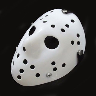 หน้ากาก Mask Friday The 13th วันศุกร์ที่ 13 Jason Voorhees เจสัน วอร์ฮีส์ สีขาวไม่มีลาย สุดโหด สยองขวัญ Horror