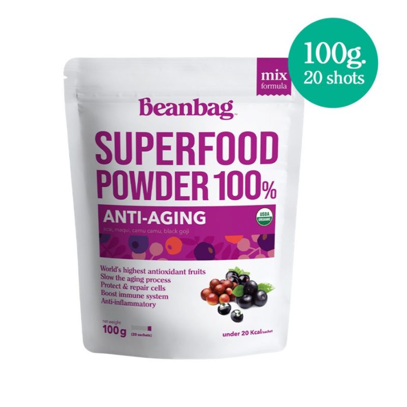Beanbag ANTI-AGING Organic Superfood 100% แอนตี้เอจจิ้ง ออร์แกนิค 🇺🇲 แท้💯%