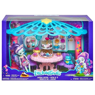 ENCHANTIMALS GARDEN GAZEBO PLAYSET + PATTER PEACOCK DOLL &amp; FLAP FIGURE