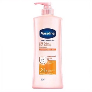 ผลิตใหม่!!Vaseline โลชั่นวาสลีน เฮลตี้ ไบรท์* SPF24 PA++ แท้ 100% 350 ml