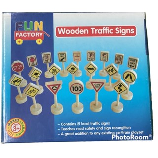 wooden traffic signs 21 ชิ้น