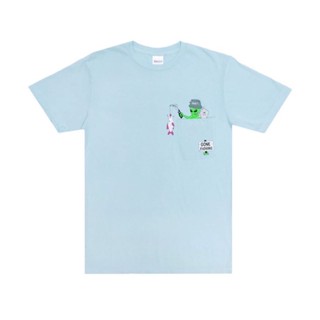 SLUM LTD - RIPNDIP F22 Gone Fishing Pocket Tee Baby Blue