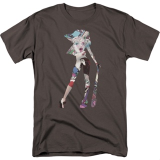 Harley Quinn Silhouette DC Comics T-Shirt เสื้อคนอ้วนผญ เสื้อผู้ชายเท่ เสื้อคู่ เสื้อยื