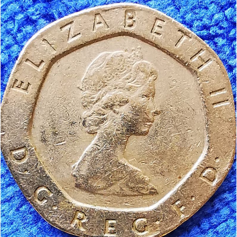 เหรียญ​สหราช​อาณาจักร​ UK, 20 Pence, (2nd portait), ใช้แล้ว, #​3277