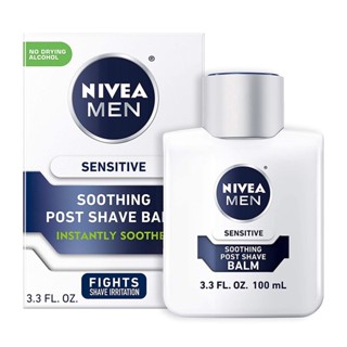 Nivea Men Sensitive Soothing Post Shave Balm 100ml ผลิตภัณฑ์บำรุงผิวหลังการโกนหนวดสูตรอ่อนโยนพิเศษสำหรับผิวแพ้ง่าย