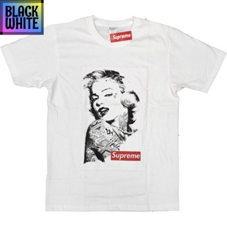 เสื้อยืดคอกลมSupreme Monroe เสื้อยืด คอกลม แขนสั้น แฟชั่น มาริลีน มอนโร unisex-เสื้อผ้าอินเทรนด์เฉพาะบุค