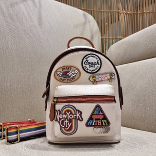 COACH CA137 CHARTER BACKPACK 18 WITH PATCHES กระเป๋าเป้มินิ