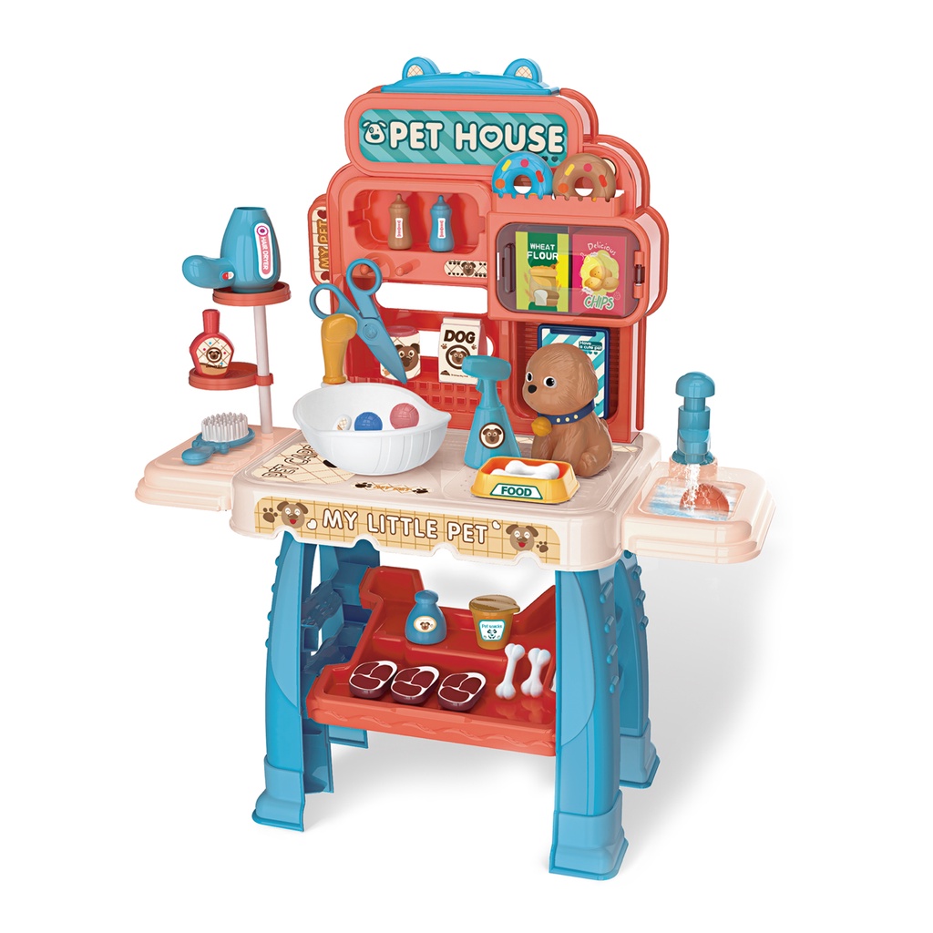 Wangdek Cute Pet Set วังเด็ก ชุดโต๊ะดูแลน้องหมา 46 ชิ้น ของเล่น 8130/392255