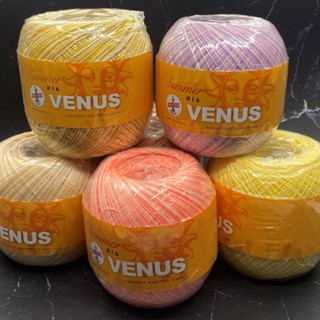 ไหมถัก Venus Summer เบอร์ 16 สีเหลือบ Lot 1.