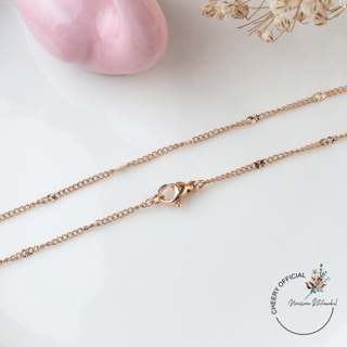 สร้อยคอคู่รัก สร้อยคอแฟชั่น สีทอง18K พร้อมส่ง