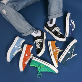 ๑№№รองเท้าผ้าใบ ONE STAR ใหม่ เทรนด์ฤดูร้อน รองเท้าผ้าใบสักหลาดย้อนยุคต่ำ
