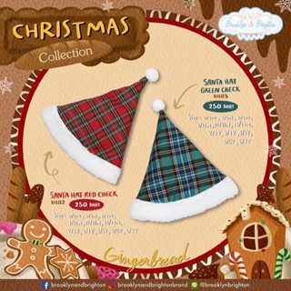 Christmas HAT &amp; Headband - หมวก และที่คาดผมคริสต์มาส ลายสก็อต