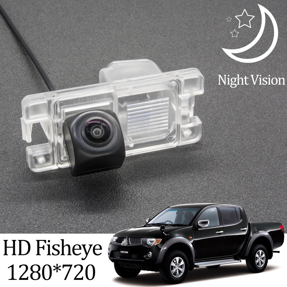กล้องมองหลังรถยนต์ HD Starlight night vision CCD 12V 1280*720 Fisheye อุปกรณ์เสริม สําหรับ Mitsubishi Triton L200 Hunter Sportero Strada 2005-2016