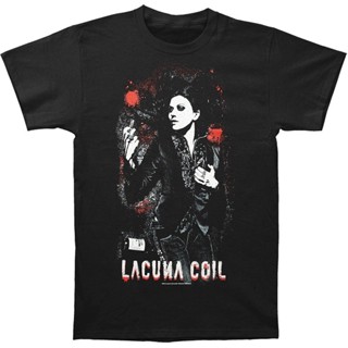 Yuanl5 [พร้อมส่ง] เสื้อยืดแขนสั้นลําลอง ผ้าฝ้าย 100% พิมพ์ลาย Lacuna Coil Cristina พลัสไซซ์ ของขวัญวันเกิด สําหรับผู้ชาย