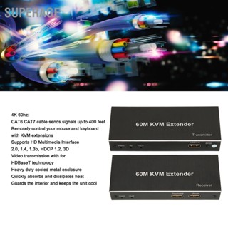 Superage ตัวขยาย Kvm 4K 60Hz Hd มัลติมีเดีย Usb 60 ม. อเนกประสงค์ สําหรับ Tv Dvd Player Pc 100‐240V