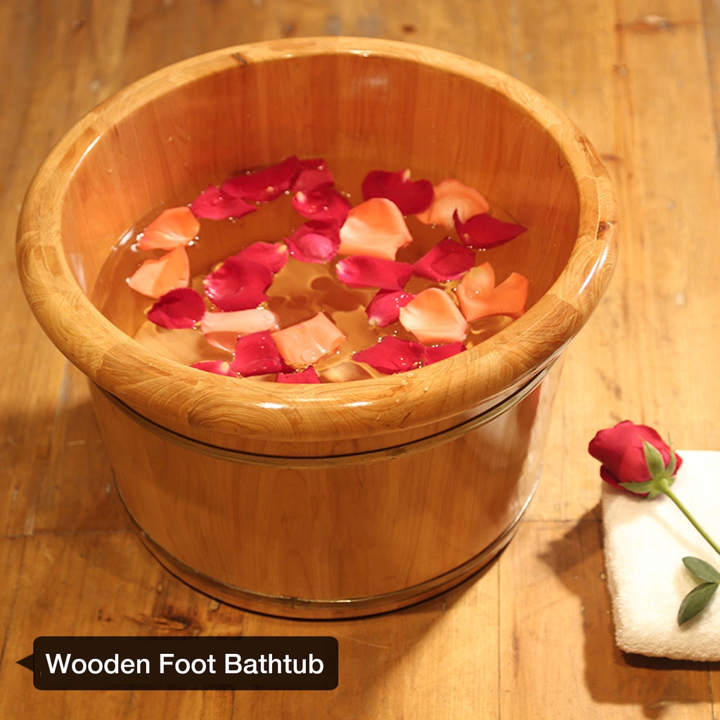 Foot Bathtub Wooden Bucket Foot Bath Barrel Foot Soaking Basin Spa Tub