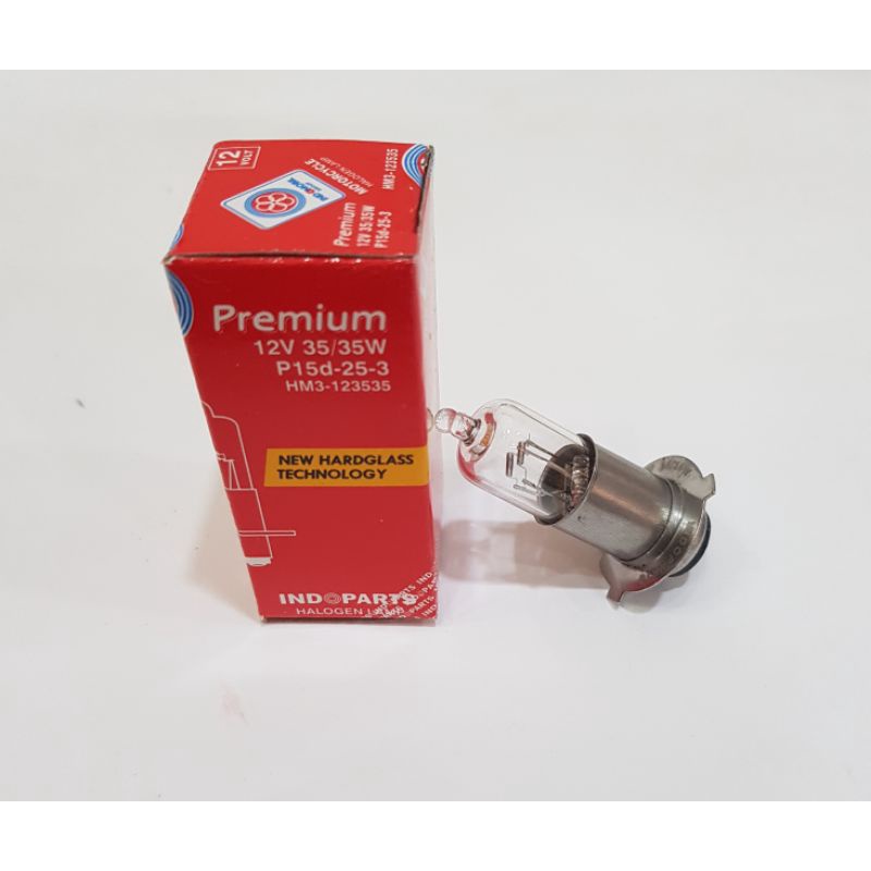 โคมไฟ HM3-123535 / 35 WATT FRONT MOTORCYCLE 3 LEGS / ไฟมอเตอร์ไซค์ / ยี่ห้อ INDOPARTS