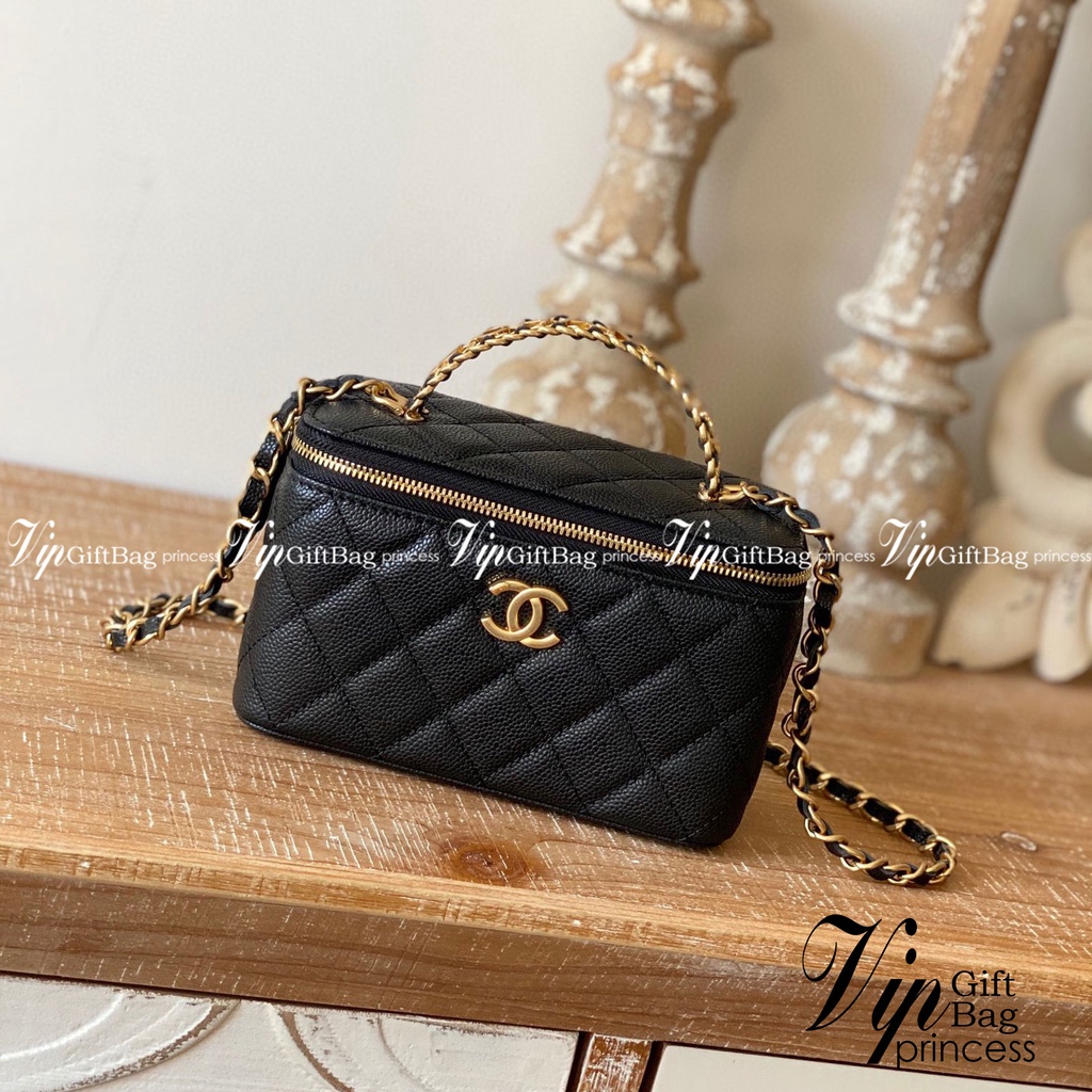 CHANEL VANITY Handle / Chanel vanity with chain and top handle กระเป๋าทรงกล่อง Vanity ซีซั่นใหม่ล่าสุด พร้อมกับหูจับ