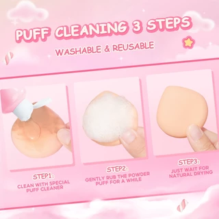 Pinkflash พัฟแต่งหน้า แป้งพัฟ เครื่องสําอางนุ่ม เบาะลม ความงาม สัมผัสสบาย Marshmallow หยดน้ําตา เครื่องมือสองด้าน ใช้พัฟ เบาะลม