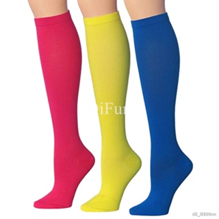 Compression Socks Candy Color Women Cosplay Long Socks Knee Stockings Lolita Girls Warm Knee Socks Kawaii JK Woman Socks