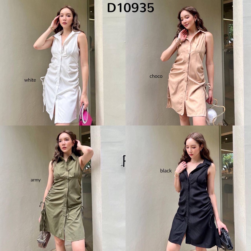 [FG] Fendy Tie Up เดรสแขนกุด D10935