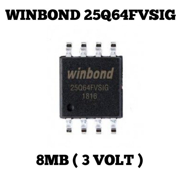 Ic Flash 8Mb Winbond 25Q64 25Q64FVSIG