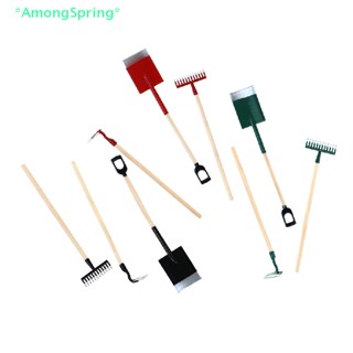 Amongspring&gt; พลั่วคราดจิ๋ว 1:12 สําหรับตกแต่งบ้านตุ๊กตา 3 ชิ้น