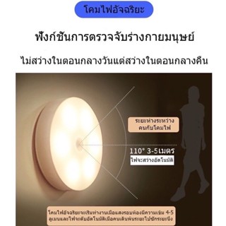 ไฟเซ็นเซอร์ โคมไฟ LED ไร้สาย เซนเซอร์ตรวจจับเคลื่อนไหว โคมไฟเหนี่ยวนำมนุษย์ Motion Auto Sensor Light