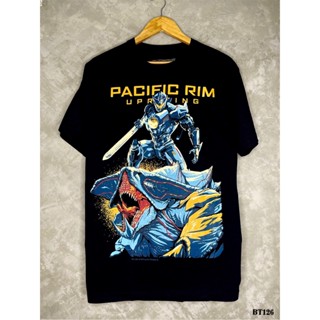 Pacificrimเสื้อยืดสีดำสกรีนลายBT126