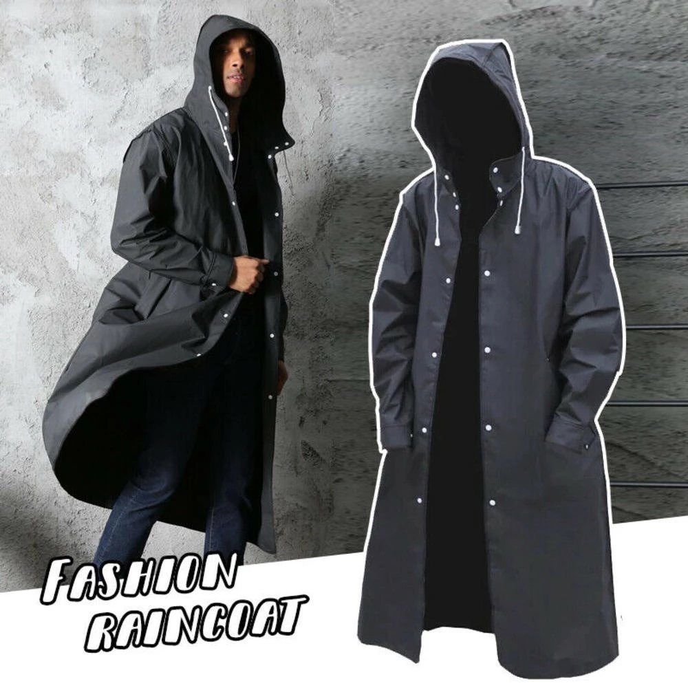 เสื้อกันฝน Trench Coat กันน้ำ สำหรับผู้ชายและผู้หญิง