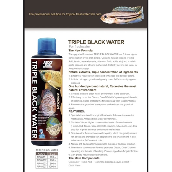 AZOO PLUS Arowana Triple Black Water 1000ml