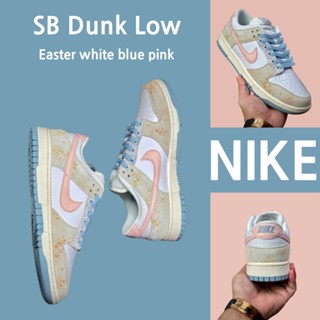 （ยิงจริง）Nike SB Dunk Low Easter white blue pink รองเท้าผ้าใบ รองเท้า รองเท้าวิ่ง รองเท้า nike-1-4