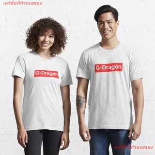 แฟชั่นที่กำหนดเอง Peaceminusone จี ดรากอน เสื้อพิมพ์ลาย G-Dragon Essential T-Shirt  เสื้อยืดผู้หญิง เสื้อยืดผู้ชาย แนวสต