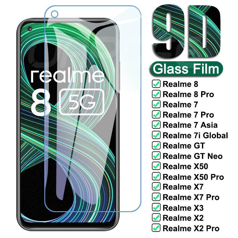 ฟิล์มกระจกนิรภัยกันรอยหน้าจอ 9D สําหรับ OPPO Realme 8 7 X50 Pro 4G 5G Realme GT Neo X2 X7 7i X XT X3 Pro