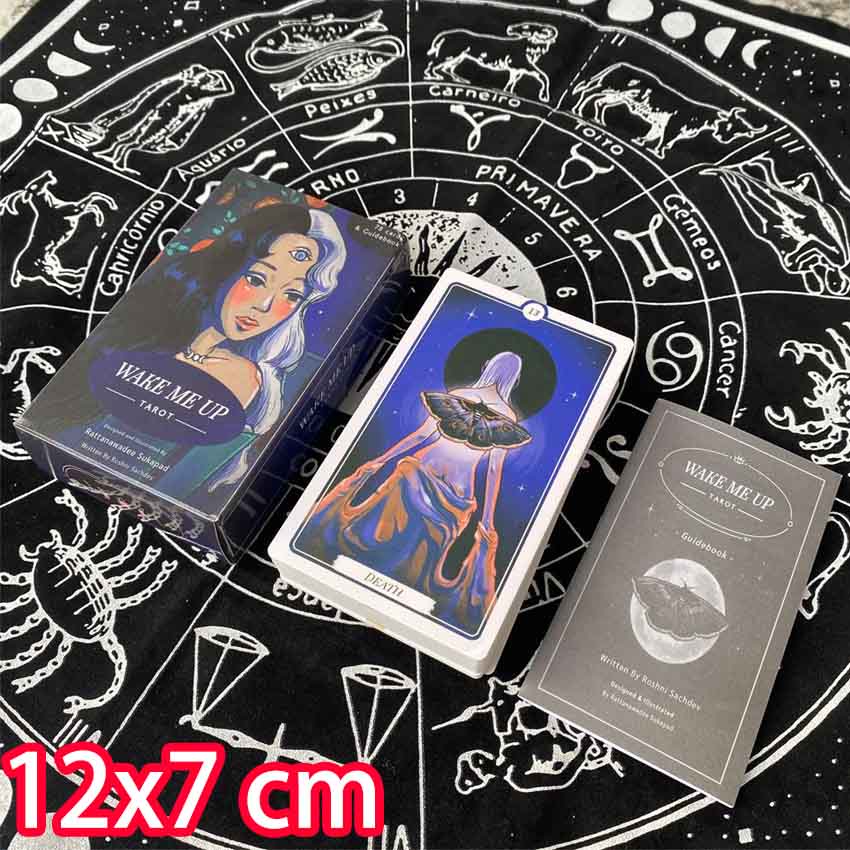 12x7 ซม. Wake Me Up Tarot กระดาษการ์ดเกมแบบแมนนวล