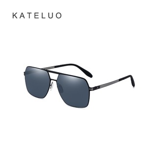 Kateluo แว่นตากันแดด เลนส์โพลาไรซ์ UV400 อะลูมิเนียมอัลลอย ไล่โทนสี สไตล์วินเทจ แฟชั่น สําหรับผู้ชาย ผู้หญิง 7070