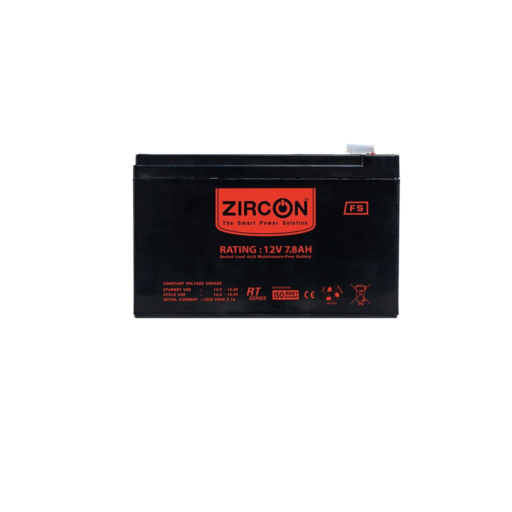 ⚡️กรุงเทพฯด่วน1ชั่วโมง⚡️ ZIRCON BATTERY 12V 7.8AH แบตเตอรี่แห้ง แบบปิดผนึก ไม่ต้องเติมน้ำกลั่น ประกัน 1 ปี